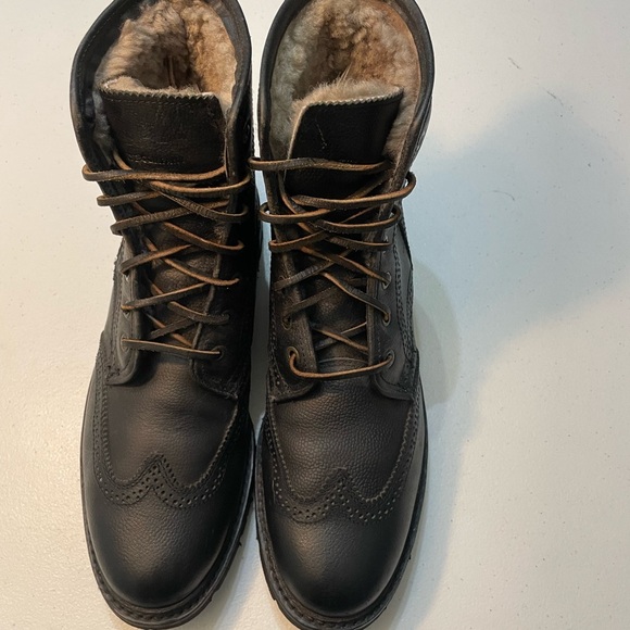 Frye Black Leather Lace-Up Boots Size 12 SB- - Picture 2 of 13